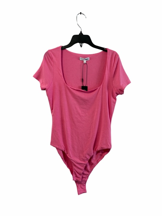 Fashion Nova Tops - Fashion Nova Hot Pink Scoop Neck Short Sleeve Bodysuit